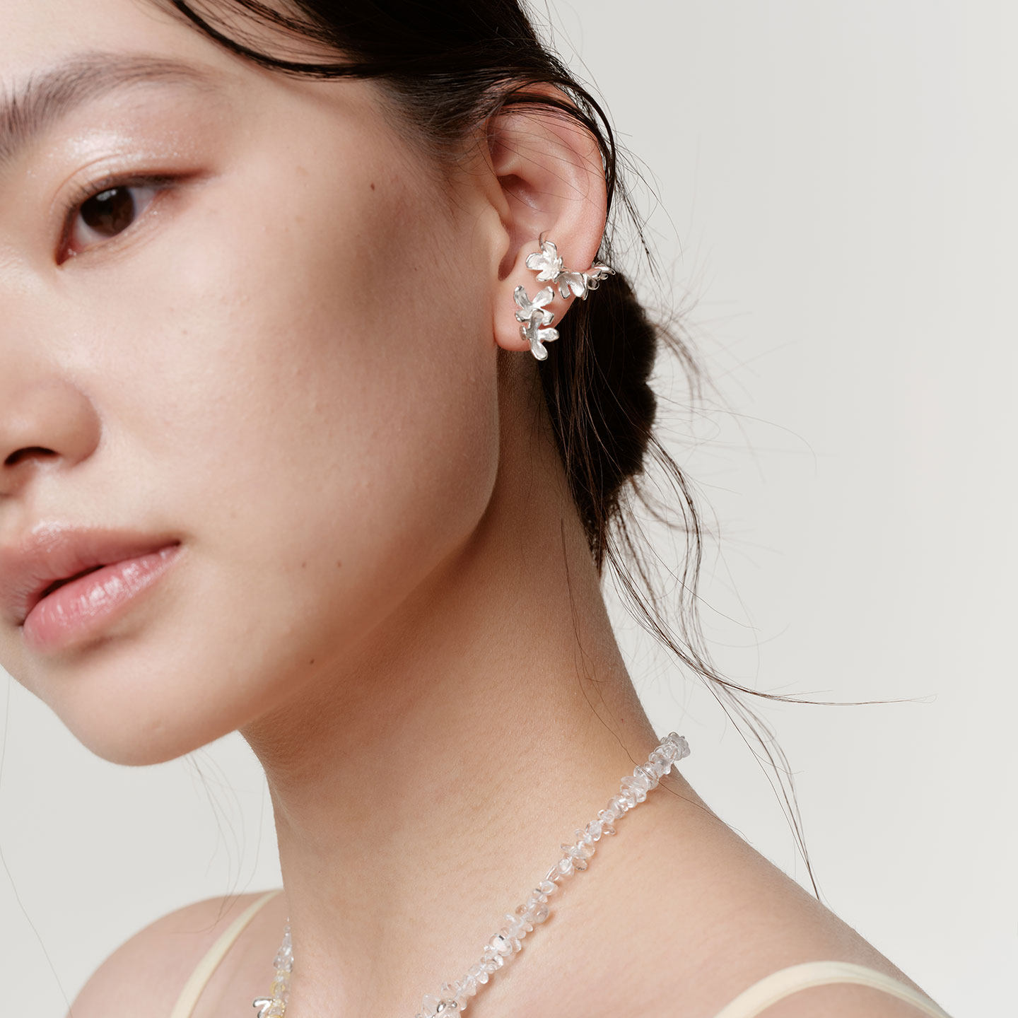 ZHAO ACAP原创设计双桂花925银耳环高级感耳钉百搭气质耳饰,淘宝优惠券,粉丝福利购,淘宝优惠卷