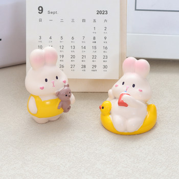 Cute bunny ornaments home desktop work stationing gardening cake car decompression decoration ຂອງຂວັນວັນເກີດທີ່ສ້າງສັນ