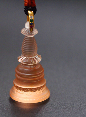 古法琉璃迷你佛塔吊坠随身携带西藏菩提塔挂坠结缘藏式挂件项链