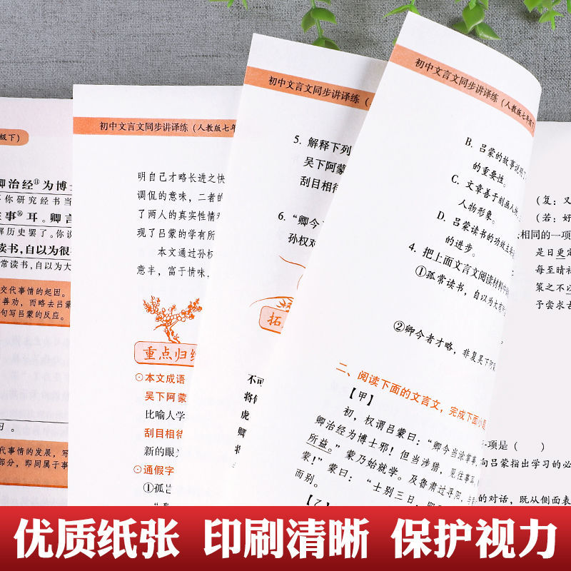 文言文全解一本通初中七八九年级上下册初一二三中考初中文言文译注及赏析2024初中文言文完全解读实词虚词汇总逐句注解阅读训练 - 图1