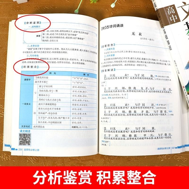 高中文言文完全解读2024人教版高一高二高三高考高中文言文助读全解词典300实词例释虚词翻译阅读专项训练步步高72篇翻译书 - 图2