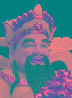 速发文通佛具爷白玉财神汉佛像招财摆件家用供奉店铺开业元宝圆财