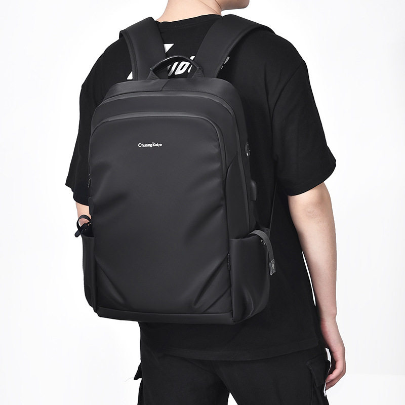 ChuongKaiye双肩包男商务大容量新款休闲简约背包防水时尚书包潮,淘宝优惠券,粉丝福利购,淘宝优惠卷