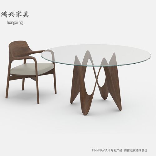 porada家具北美黑胡桃木沙发椅全实木客厅原木休闲餐椅书房靠背椅 - 图0