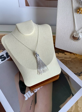 ins博主同众高级感重工银色流国长款项链韩P苏小款设计时尚毛衣链