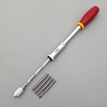 Lengthened semi-automatic screwdriver hand press type ratchet screw batch hexagonal hole can be adapted to single head wind batch head