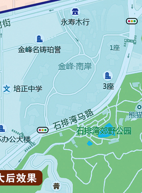 新款澳门地图定制交通道路行政区划图贴挂打印仿红木澳门地图