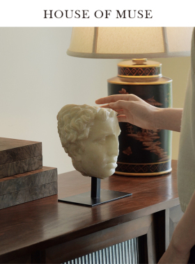缪斯家中古风桌面摆件古希腊头像仿玉石古典艺术人像雕塑装饰品