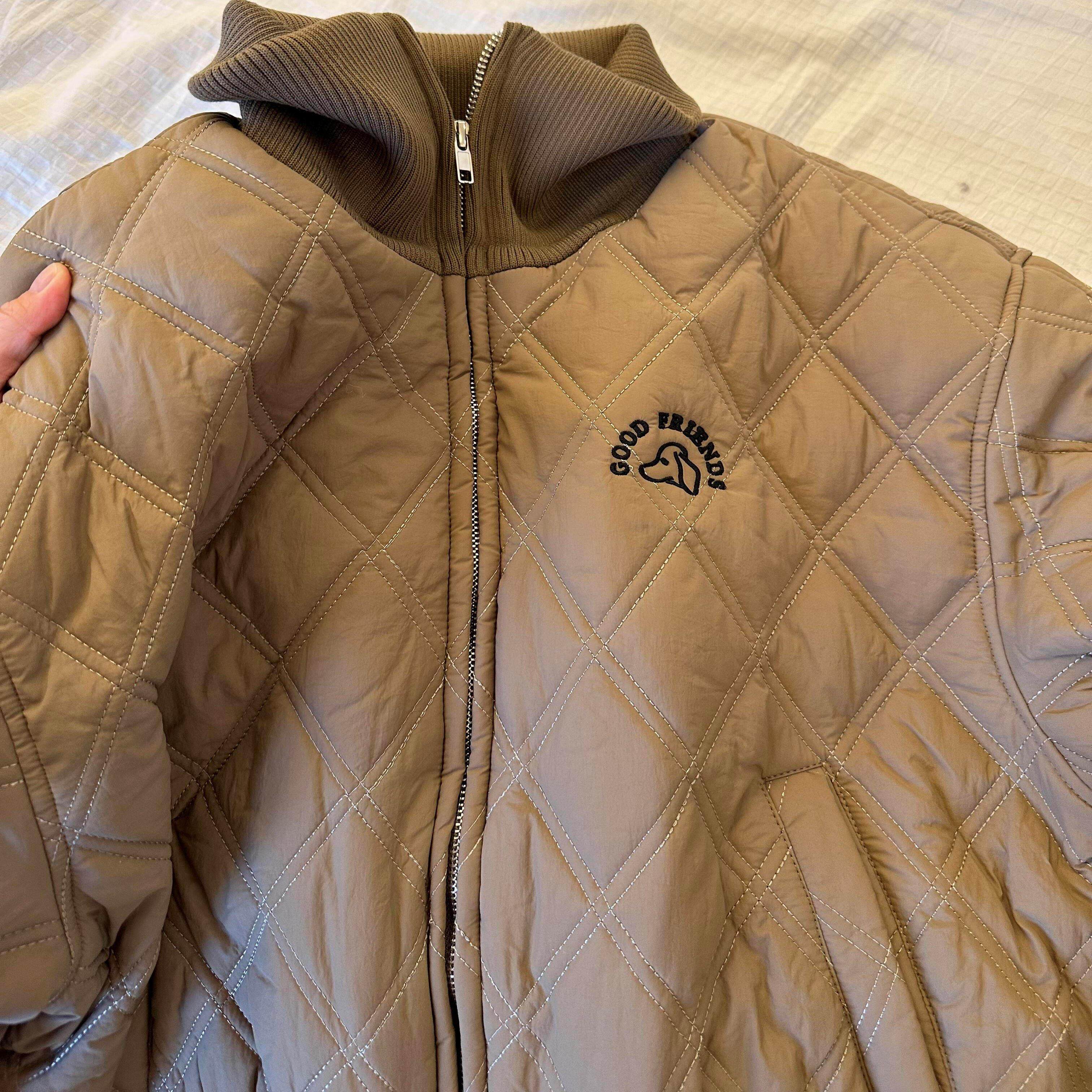 巨好看的美式复古棒球棉服女款冬季宽松菱格绗缝夹棉外套短款棉衣,淘宝优惠券,粉丝福利购,淘宝优惠卷