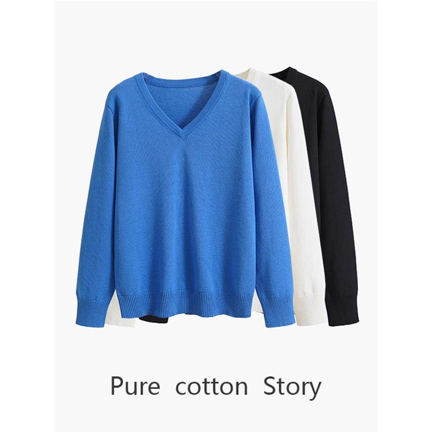 意大利单100%棉针织衫女式V领下装衬衫长袖春秋季单穿薄针织衫宽,淘宝优惠券,粉丝福利购,淘宝优惠卷