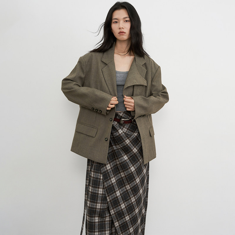 SAME FLOW 风格突出打破常规廓形宽肩不对称设计百搭男女西装外套,淘宝优惠券,粉丝福利购,淘宝优惠卷