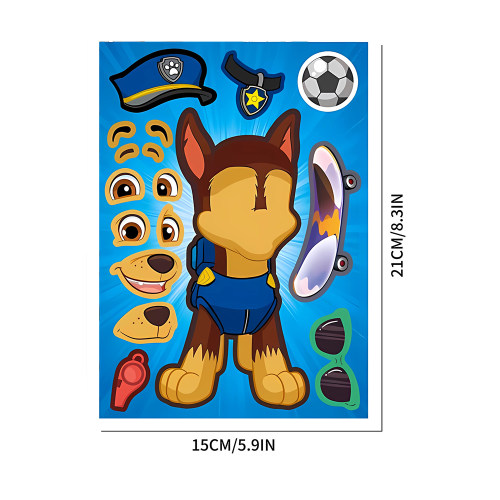 汪汪队PAW Patrol拼图贴纸动画片周边儿童益智手账DIY装饰贴贴纸 - 图2