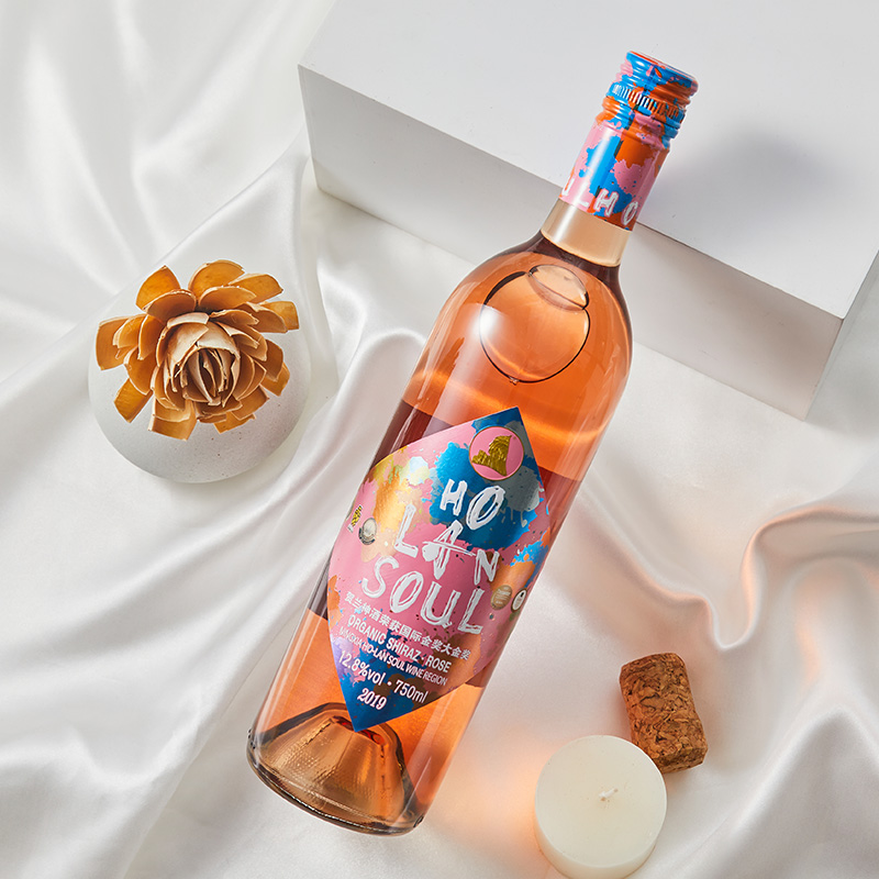 贺兰神890有机西拉桃红葡萄酒750ml*6瓶装女士国产宁夏贺兰山东麓