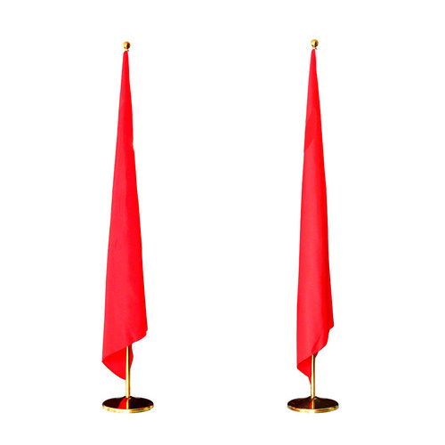 室内落地旗杆红旗摆件办公室国旗党旗会议室接待室大厅司旗红旗旗帜背景装饰定制定做不锈钢伸缩旗杆加大底盘 - 图3