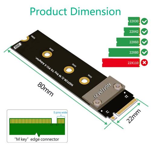 Riser Cable 20cm SFF-8639 U.2 to NGFF M.2 Key M Extension Ca - 图3