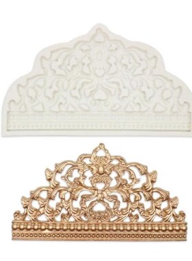 Sugarcraft Baroque Style Crown Silicone Mold Cupcake Topper