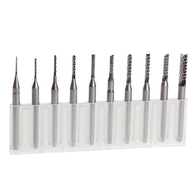 10Pcs/set 1/8'' 0.8-3.175mm PCB Twist Drill Bit Set - 图3