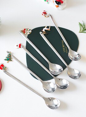 Stainless Christmas Spoon New Year 2021 Xmas Party Table Orn