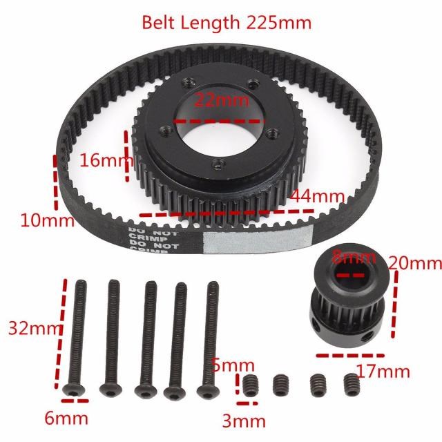 Flywheel Pulley Drive Kit 10mm Belt for 72/70mm Wheels Elect - 图0