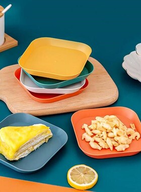 Snacks Fruit Dish Tray Baby Feeding Plate Bowl Round Wheat S