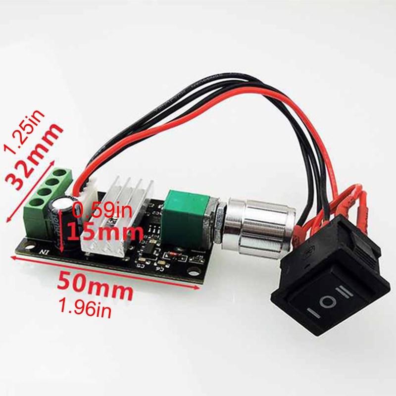 6V 12V 24V 28V 3A DC Motor Speed Controller PWM Speed Adjust_虎窝淘
