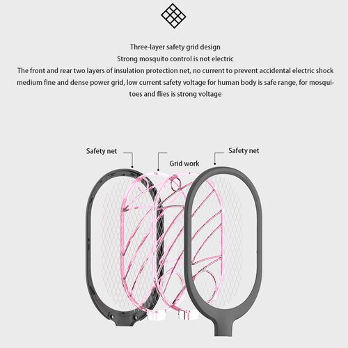 3000V Electric Mosquito Swatter With UV Lamp 1200mAh USB Rec - 图3