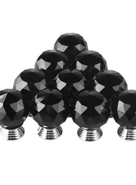 1pc 30mm Diamond Shape Design Crystal Glass Knobs Cupboard D