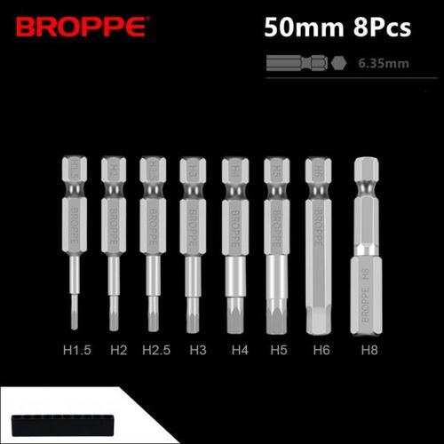 Broppe 8Pcs H1.5-H8 S2 Alloy Steel Magnetic Hexagon Head Scr-图3