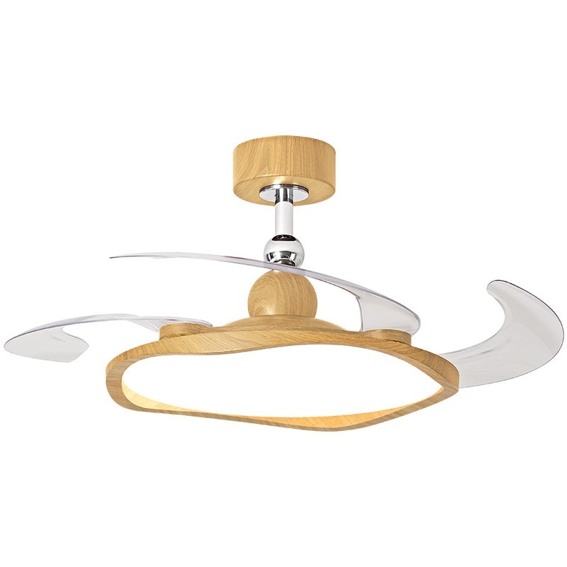 原木风餐厅风扇灯2025新款现代简吊扇灯约护眼静音一体隐形卧室,淘宝优惠券,粉丝福利购,淘宝优惠卷