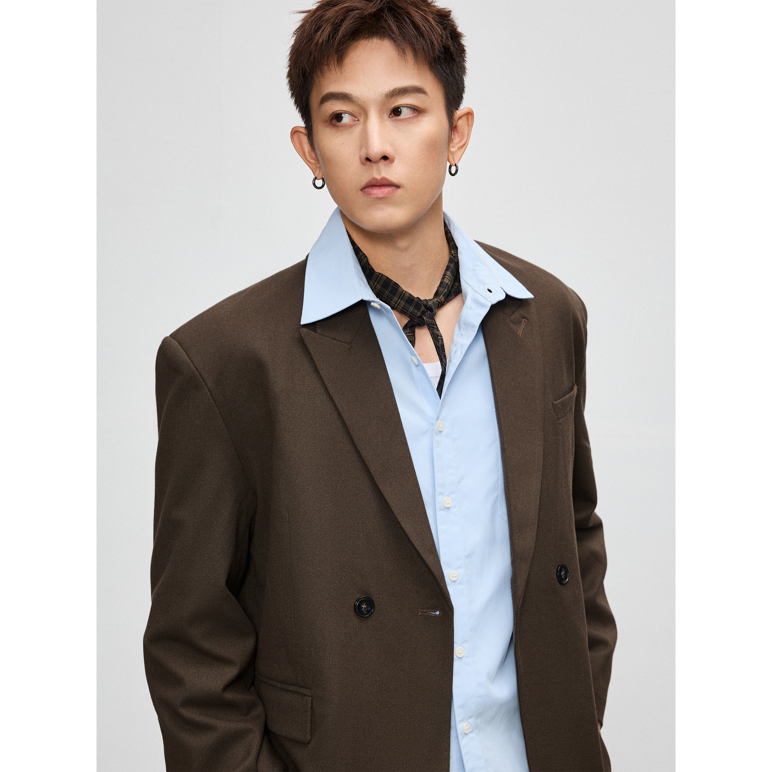 Costful Ro 复古戗驳领TR休闲西服 立体剪裁宽松高级感西装外套,淘宝优惠券,粉丝福利购,淘宝优惠卷