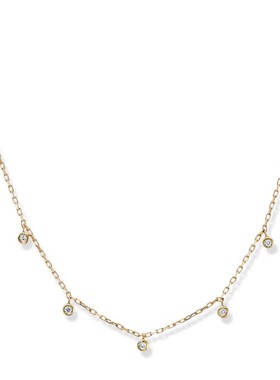 日本轻奢满天星摇曳迷你小钻豆豆流苏 s925银镀10K金项链手链