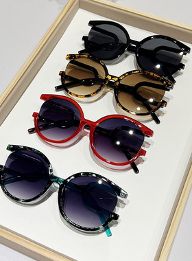 英国moleubak圆形大框个性yk未来风元素彩色太阳镜男女士时尚