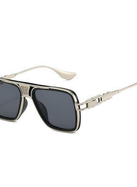 英国moleubak新款方形太阳镜  个性时尚轻奢金属风朋克版精致