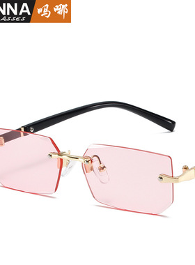 英国moleubak新款方形大框太阳镜时尚穿搭百搭无框墨镜女彩色片