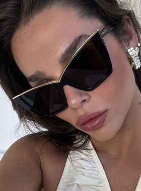 英国moleubak大框猫眼太阳镜新款女士街拍太阳眼镜气质潮流个性