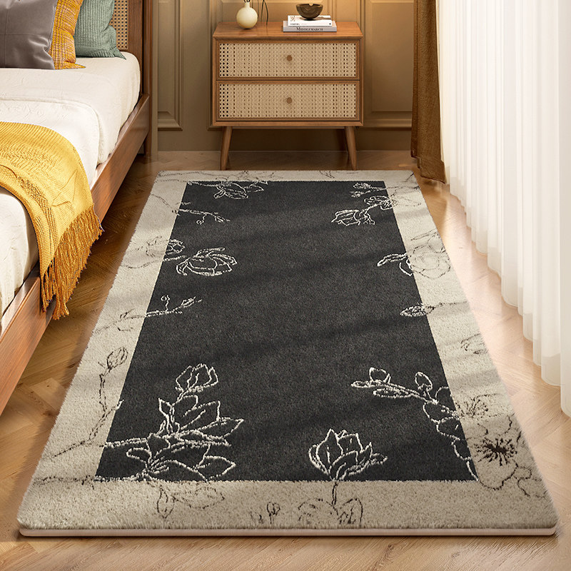 美式复古床边地毯卧室客厅床下房间轻奢高级感可睡可坐长条地垫,淘宝优惠券,粉丝福利购,淘宝优惠卷