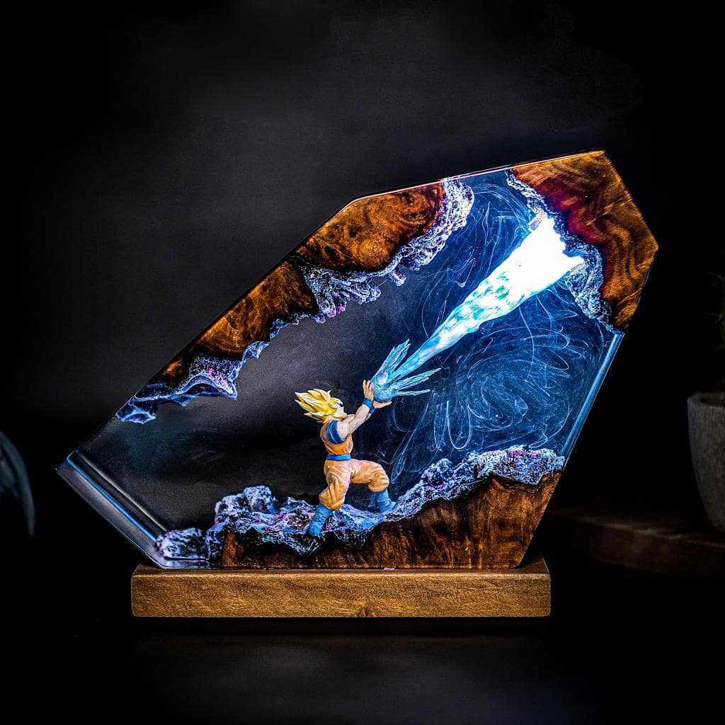 创意爆款灯LampResinEpoxy手工制作龙珠孙悟空树脂灯礼物桌面摆件,淘宝优惠券,粉丝福利购,淘宝优惠卷