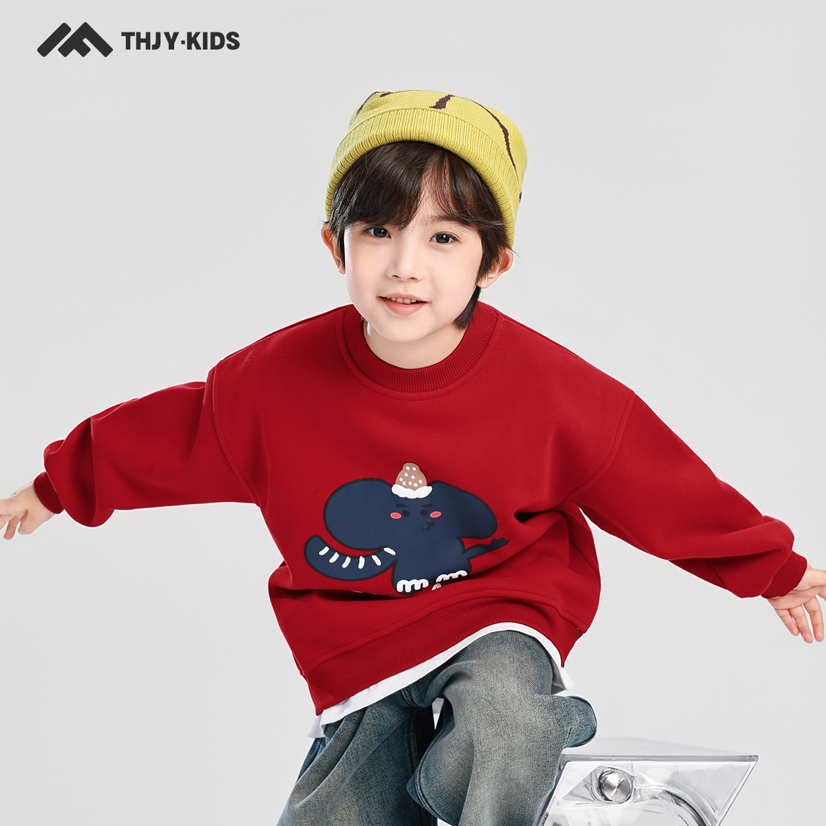 男童加绒卫衣秋冬款2025冬装新款儿童加绒加厚一体绒保暖上衣 - 图3