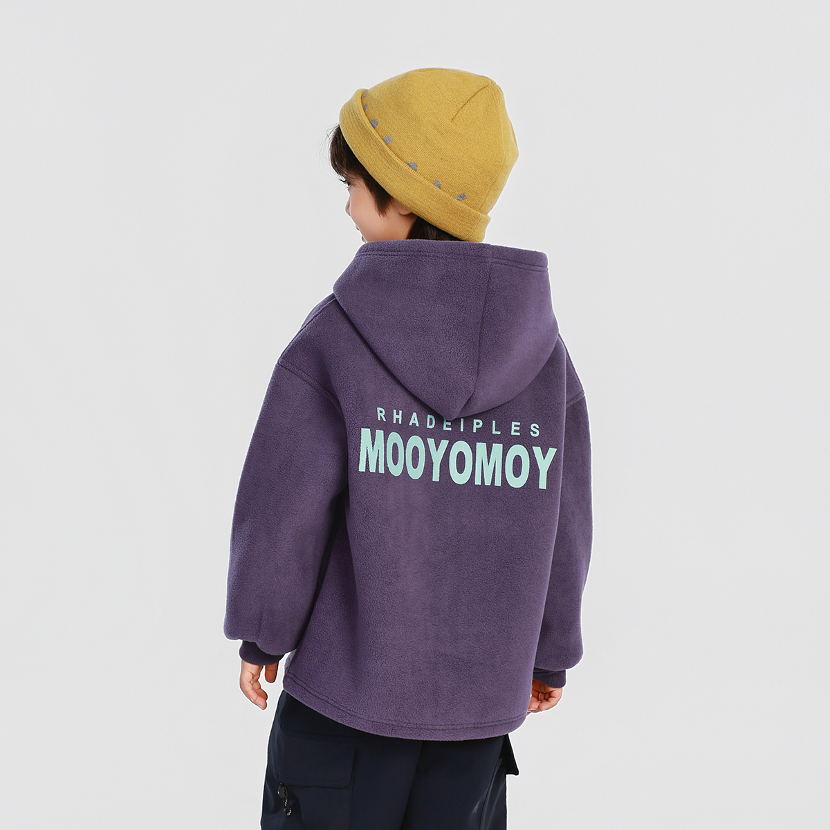 男童摇粒绒外套2025冬装新款秋冬款儿童男孩加厚保暖双面绒上衣 - 图1