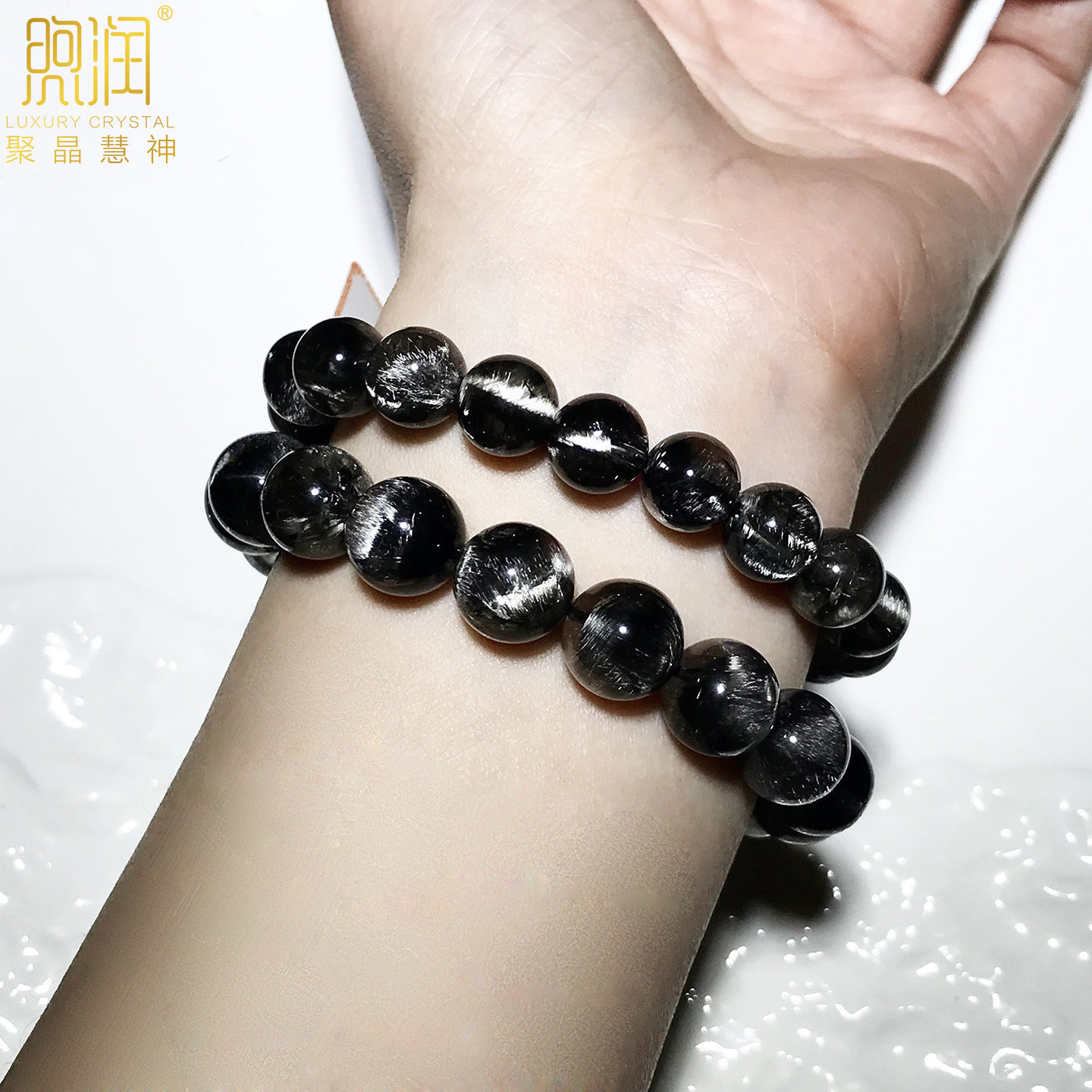 收藏级满矿天然黑银钛手链蜻蜓发板钛银发晶猫眼高级感黑水晶手串,淘宝优惠券,粉丝福利购,淘宝优惠卷
