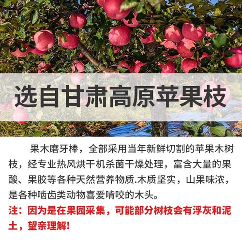 仓鼠粮食烘干苹果枝兔子荷兰猪龙猫磨牙棒零食树枝啃咬木玩具用品 - 图2
