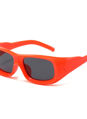 日本cherry kitty新款矩形时尚太阳镜 欧美简约运动糖果色放行