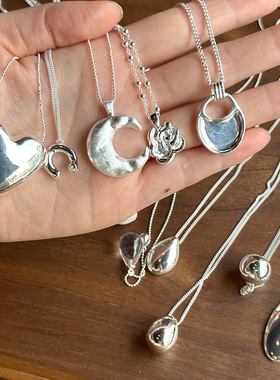 日系cherry kitty毛衣链合集s925银材质年秋冬长款项链百搭时髦