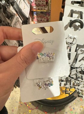 日系cherry kitty轻奢高级感米奇七彩闪指女甜酷辣妹风指环小众