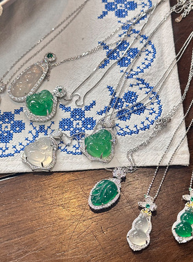 日系cherry kitty新中式项链合集s925银玉髓玛瑙系列锁骨链年