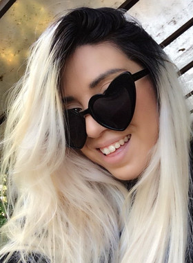 日本cherry kitty新款时尚爱心太阳镜 刘嘉玲墨镜女 渐变色心形