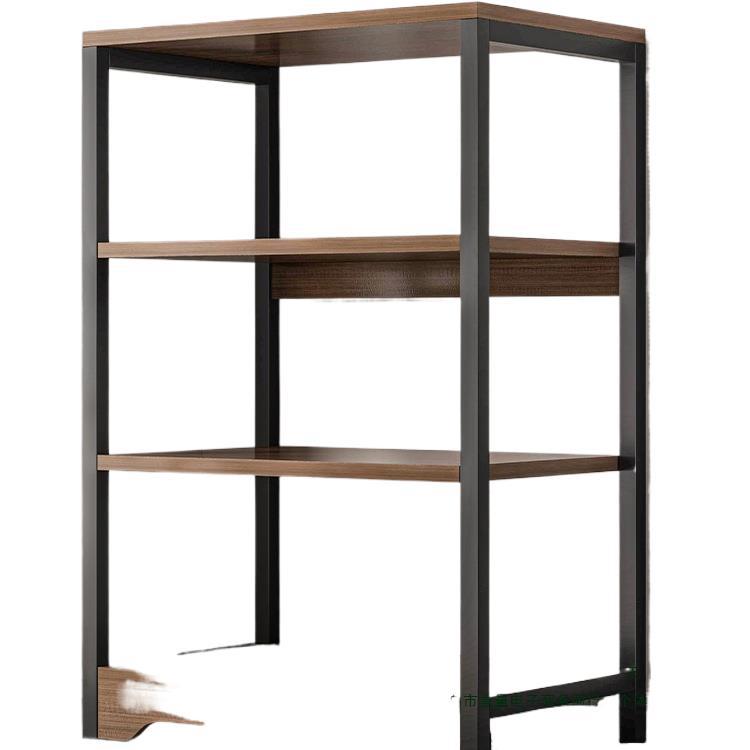 新书架置物架落地小型收纳架子实木色书柜办公室储物架柜子分层架 - 图3