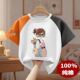 Summer pure cotton casual T-shirt 2026 cartoon cute new bottoming shirt for boys and girls, fashionable short-sleeved tops