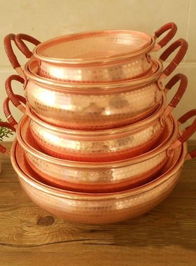 Pure Copper Pot Stew Pot With Lid Thick Handmade Casserole S