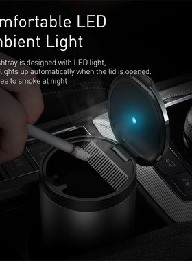 Car Ashtray Portable LED Light Cigarette Smoke Ashes Holder